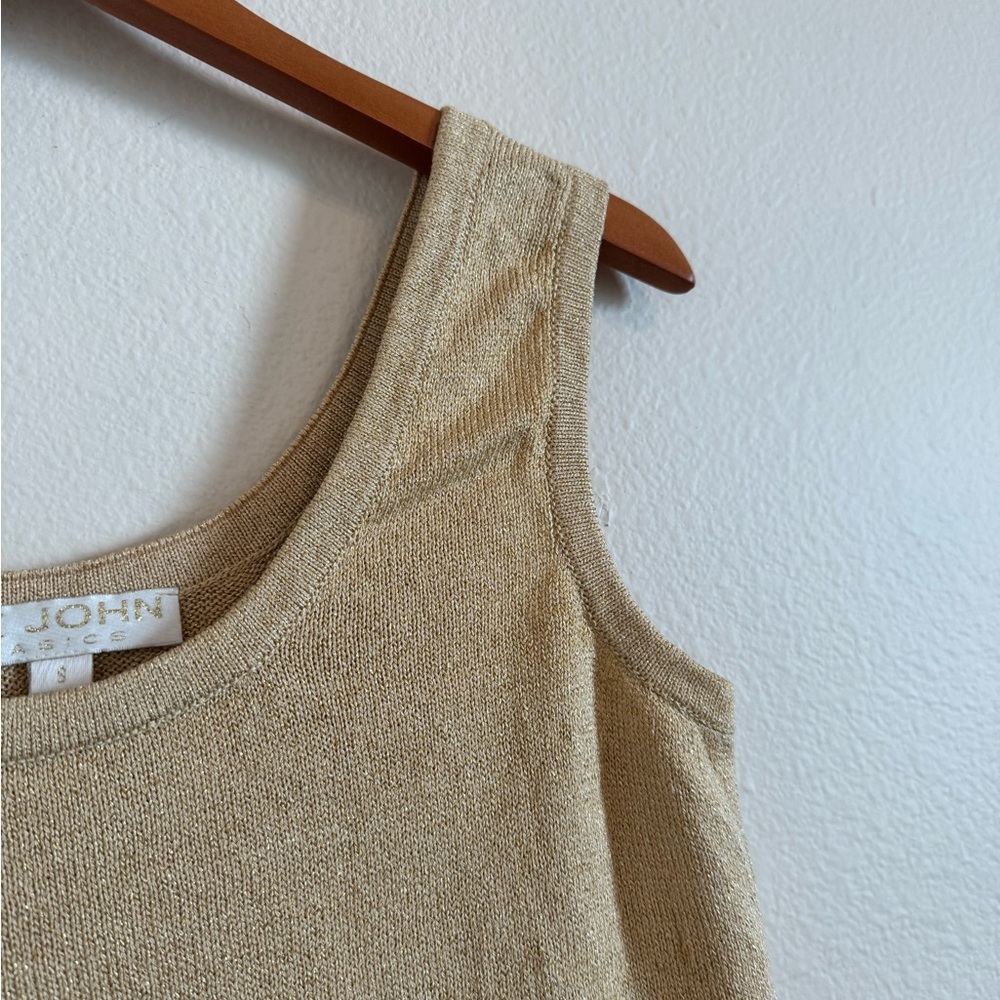 St John basic Tank Top. - Gold - size Small - Picture 6 of 13